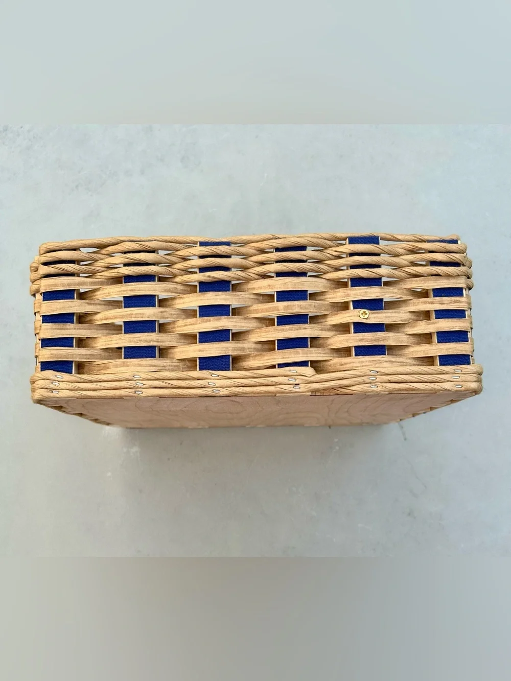 Sunrise Baskets Inc Large Cubby Basket Rectangle Light Wood Boho